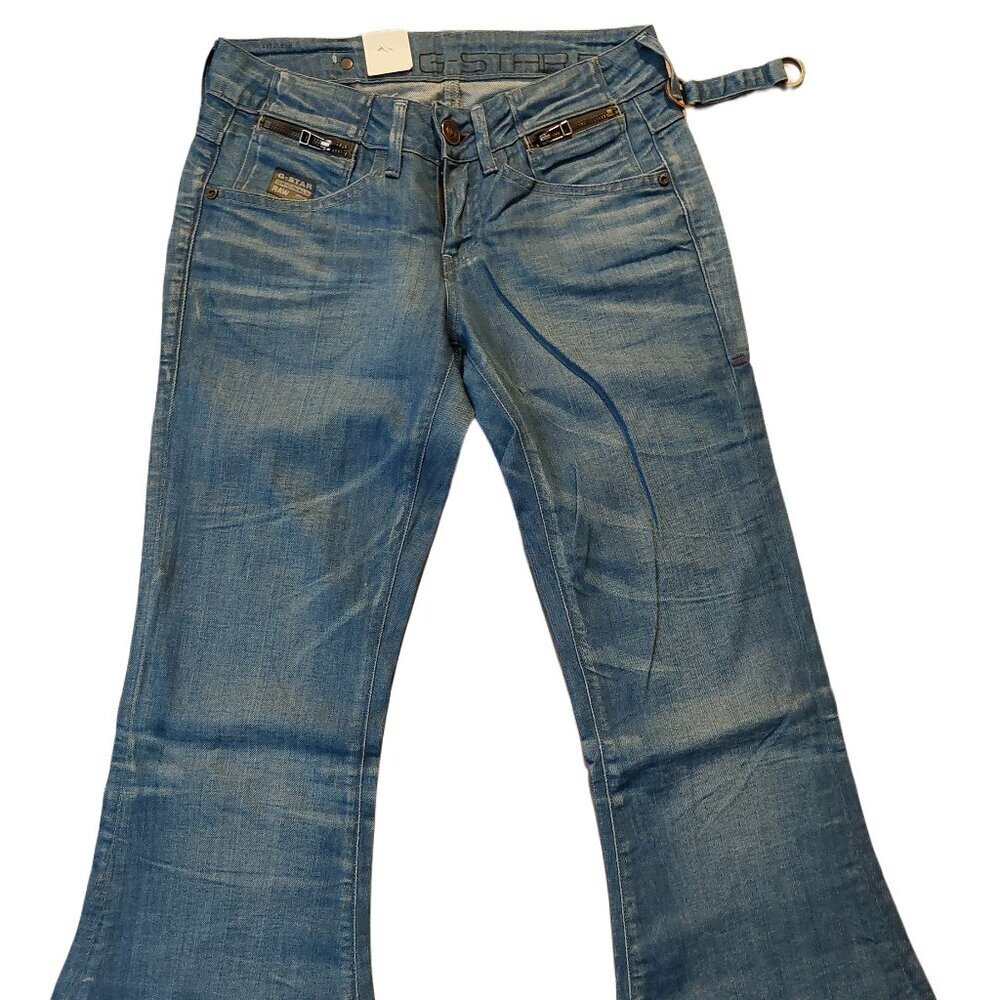 G-Star Raw SE District Super Bell Maver Denim 3D Vintage Blue Jeans Sz 26 NWT - Picture 4 of 15